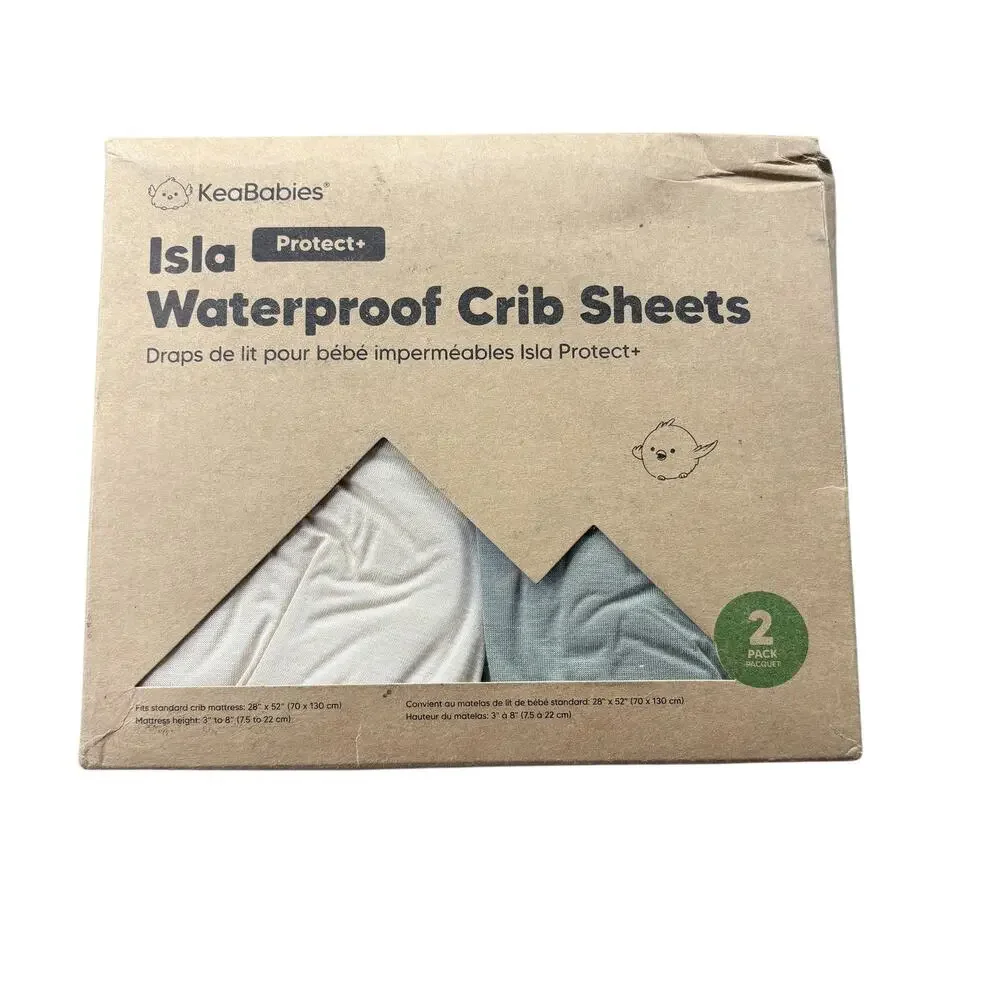NIB -‎ KeaBabies Waterproof Crib Sheet Set